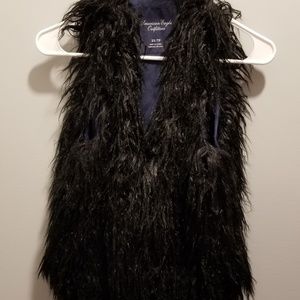 American Eagle Faux Fur Vest